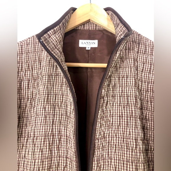 LANVIN Paris Sport Lightweight Plaid Jacket EU 38 - Picture 3 of 12